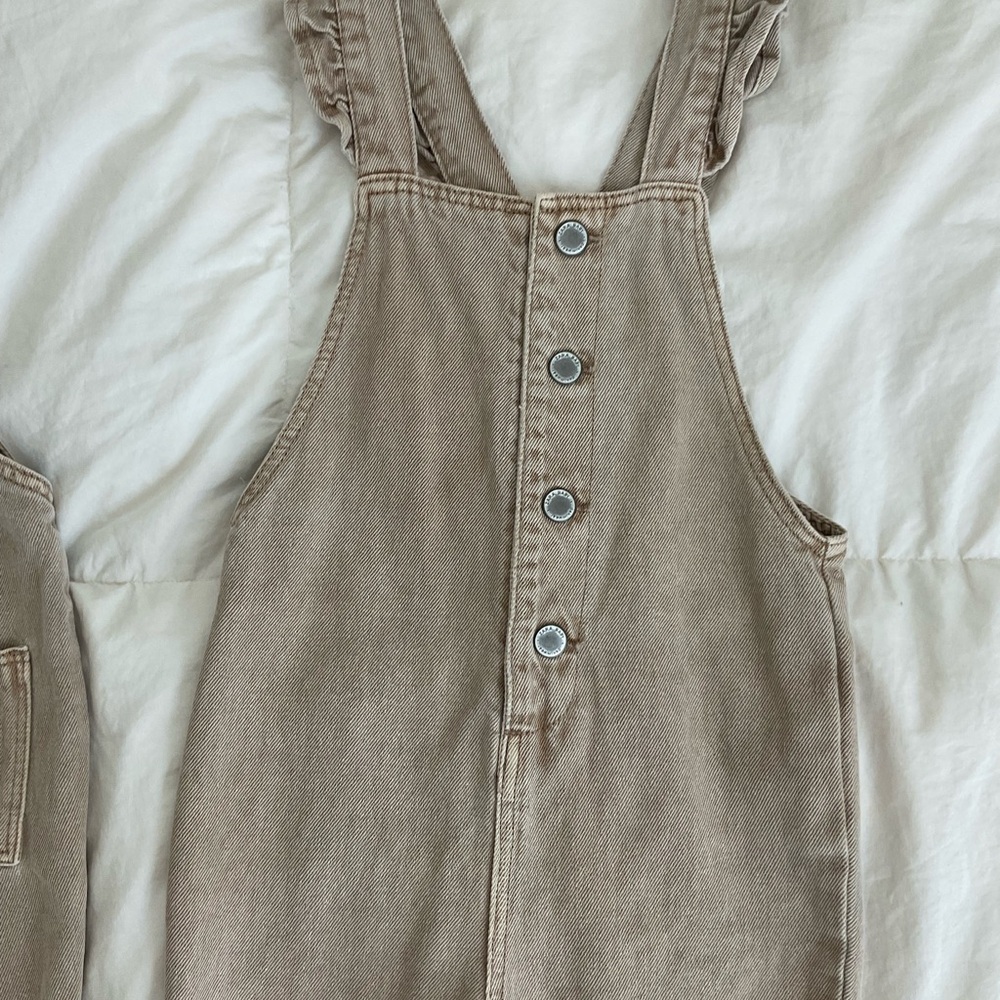 ZARA RUFFLED OVERALLS SISTER SET